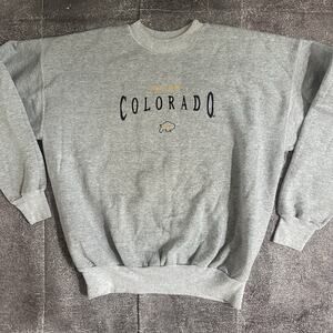 Men's Vintage 90's Hanes Colorado Buffaloes CU Buffs Crewneck Sweatshirt Sz L